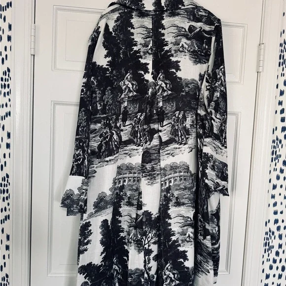 COS Black and White Scenic Print Midi Dress - Picture 4 of 7